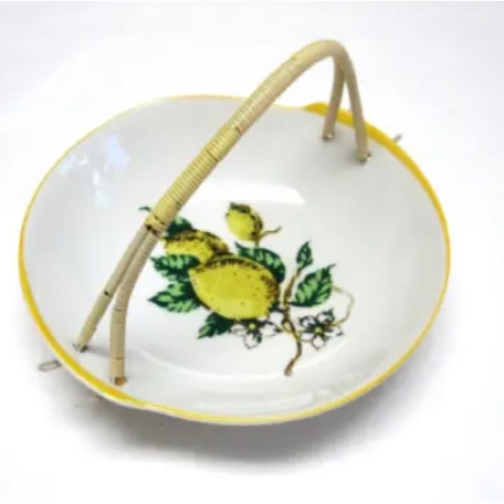 Vintage Lemon Dish Handled Bowl Fruit or Candy Dish Limited Edition Numbered